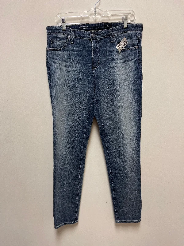 Jeans Skinny By Adriano Goldschmied In Blue Denim, Size: 14