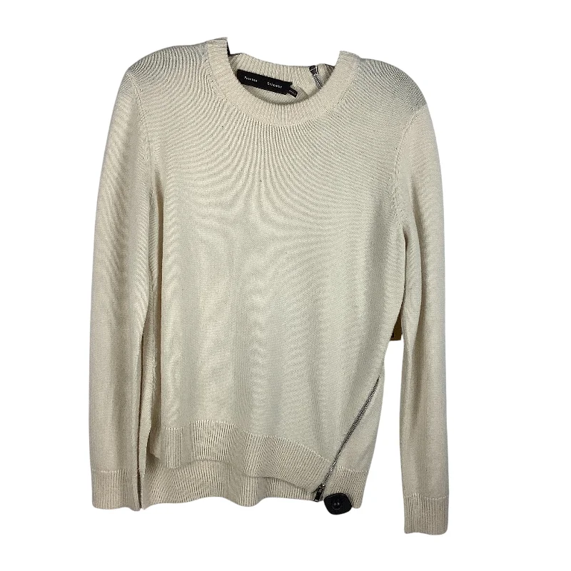 Top Long Sleeve Designer By Proenza-schouler In Cream, Size: M