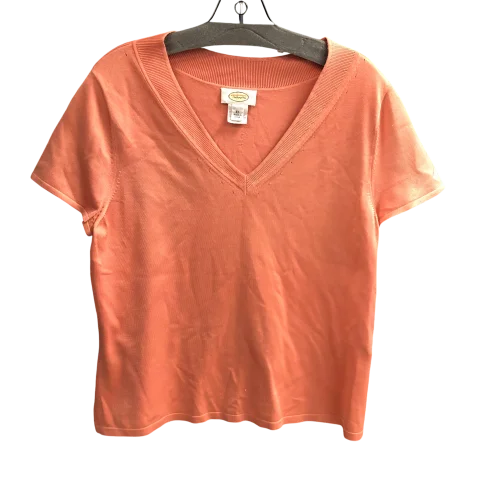 Top Short Sleeve By Forever 21 In Orange, Size: S