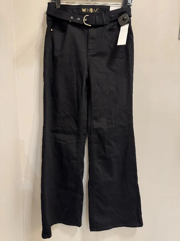 Jeans Wide Leg By White House Black Market In Black Denim, Size: 2