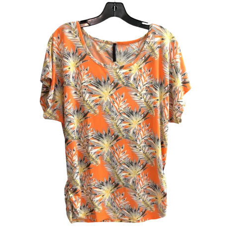 Top Short Sleeve By Cmf In Orange, Size: Xl