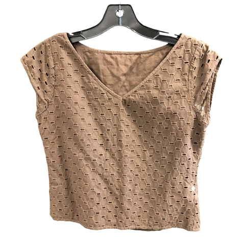 Top Sleeveless By Isaac Mizrahi In Brown, Size: M