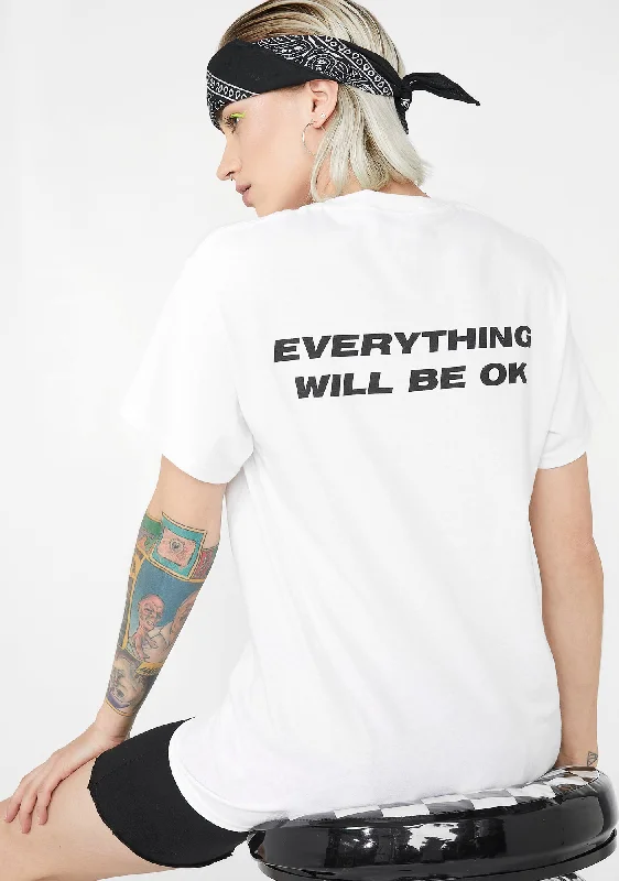 Exclusive Deals Online Everything Will Be Ok Smiley Tee