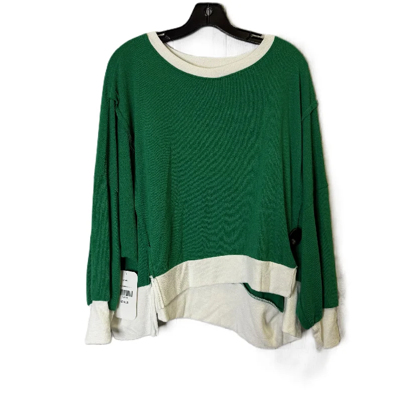 Top Long Sleeve By Charlotte Avery In Green, Size: M