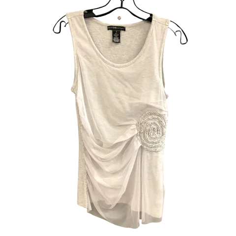 Top Sleeveless By Design History In Grey, Size: S