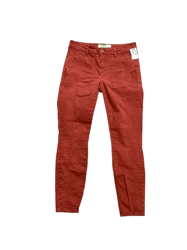 Jeans Skinny By Anthropologie In Red, Size: 8