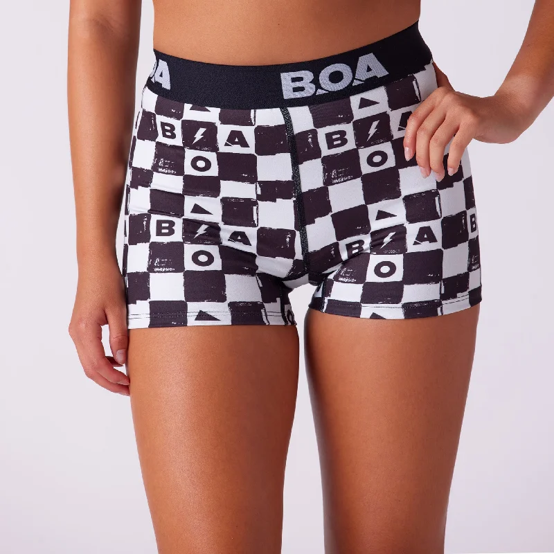 Women's Fly Fit Short - Checkers