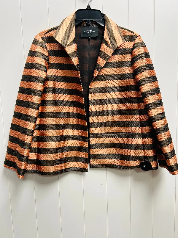 Blazer By Lafayette 148 In Brown & Orange, Size: L