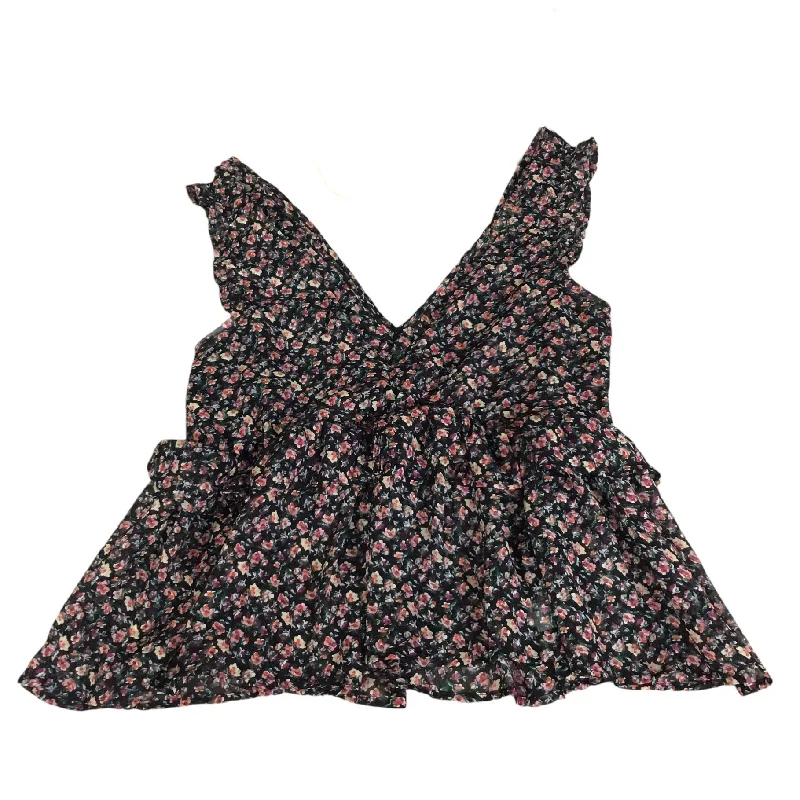 Top Sleeveless By American Eagle In Floral Print, Size: S