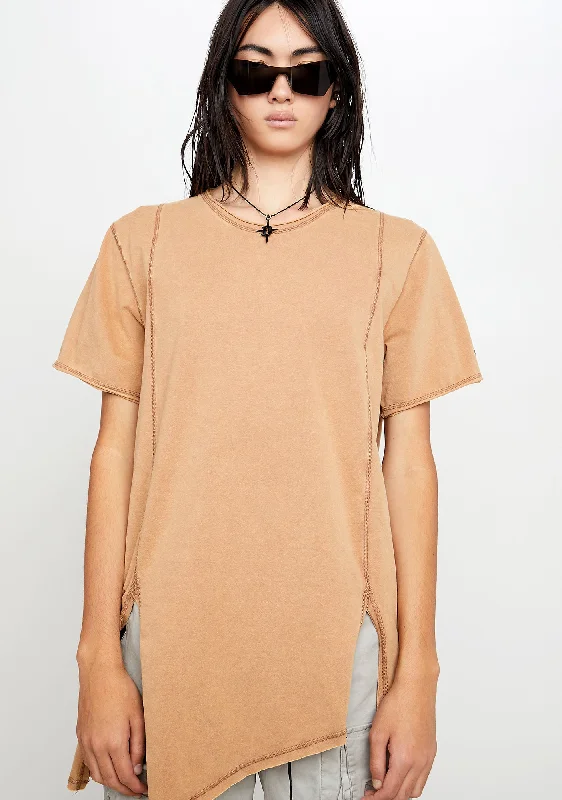 Spring Wardrobe Atmosphere Unisex Washed Cotton Longline Tee