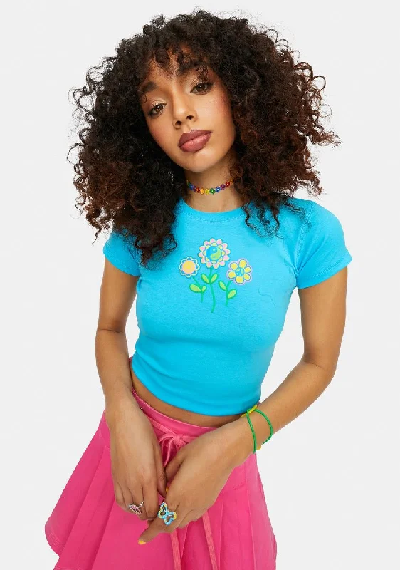 Awaken Ur Mind Peace Flower Baby Tee