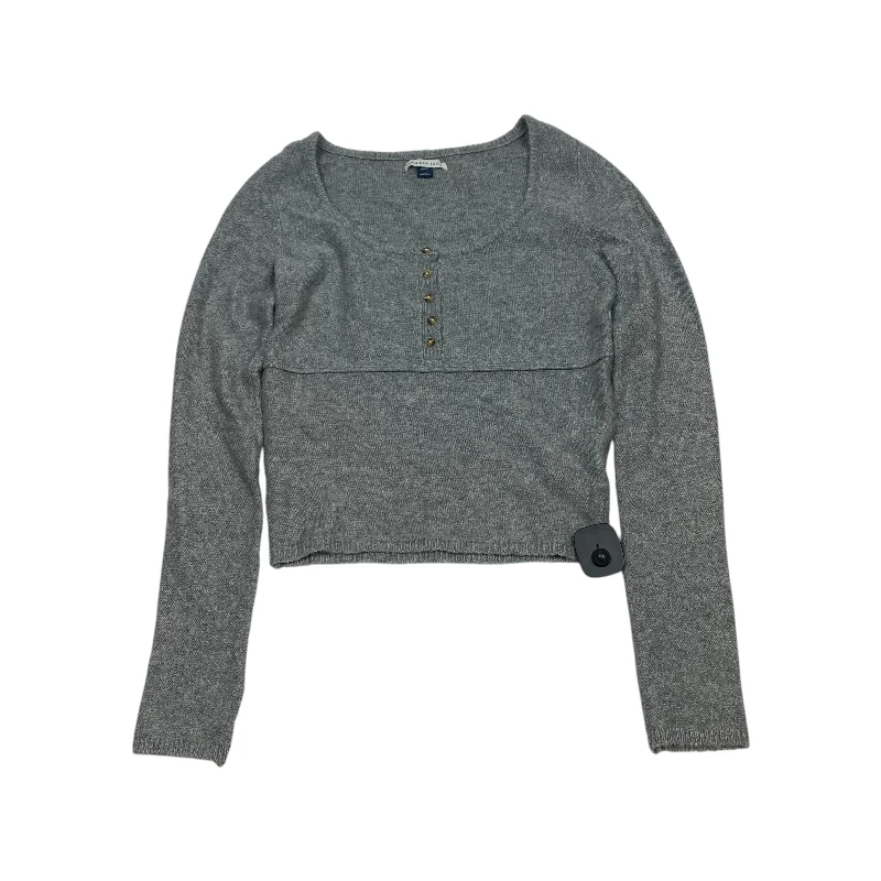 Top Long Sleeve By American Eagle In Grey, Size: M