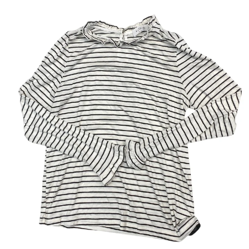 Top Long Sleeve By Kaleigh In Striped Pattern, Size: M