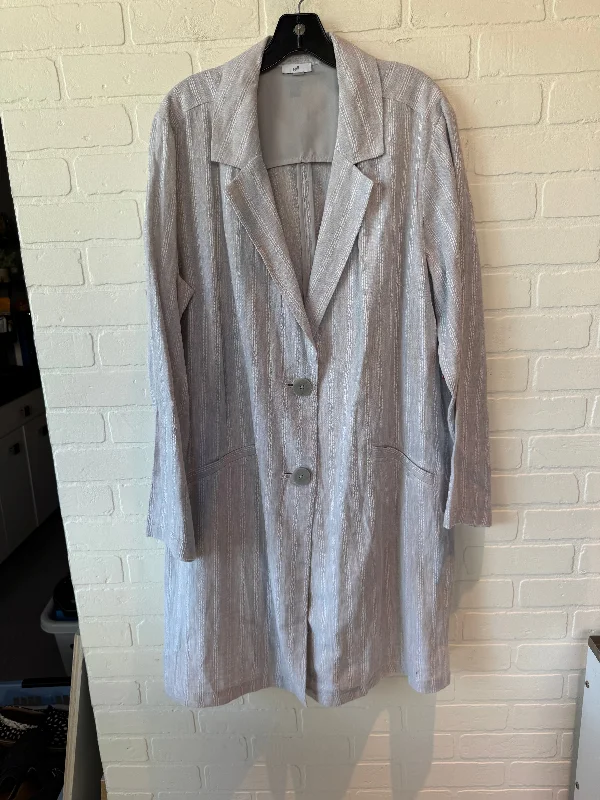 Blazer By J. Jill In Grey & White, Size: Xl