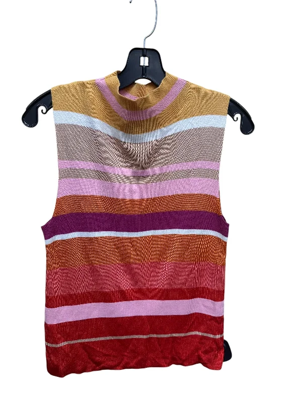 Top Sleeveless By Ann Taylor In Multi-colored, Size: L