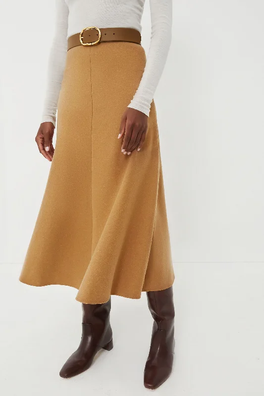 Camel Boushra Midi Skirt