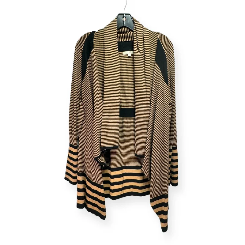 Striped Pattern Sweater Cardigan Joan Vass, Size Xl