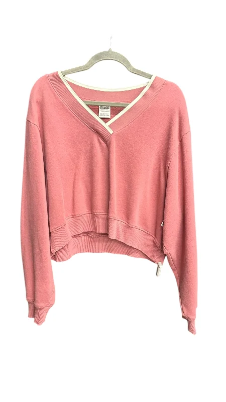 Sweatshirt Crewneck By Pink In Pink, Size: Xl