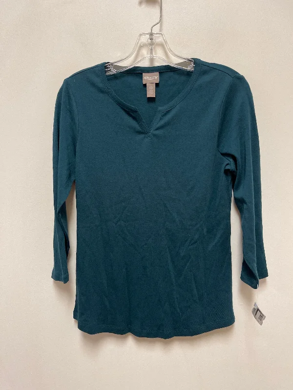 Top Long Sleeve By Chicos In Green, Size: S