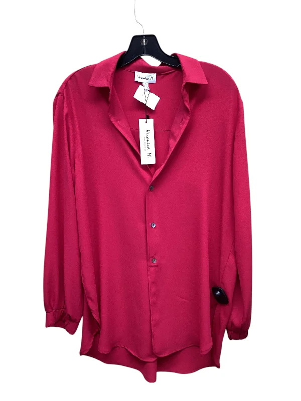 Top Long Sleeve By Veronica M In Pink, Size: S