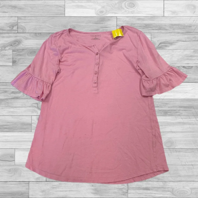 Top Short Sleeve By Talbots In Pink, Size: Xs