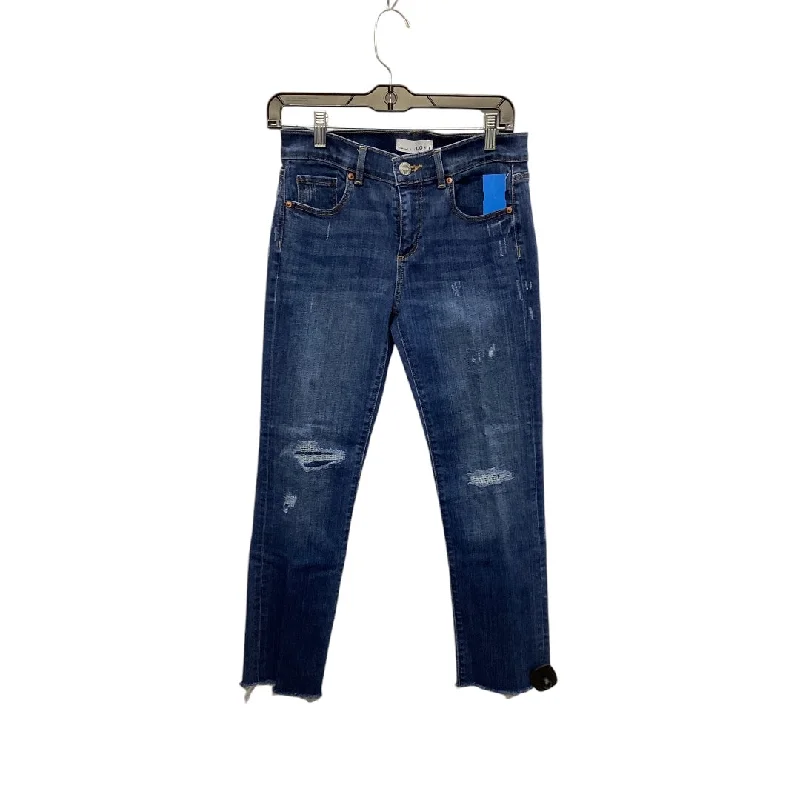 Jeans Skinny By Loft In Blue Denim, Size: 4