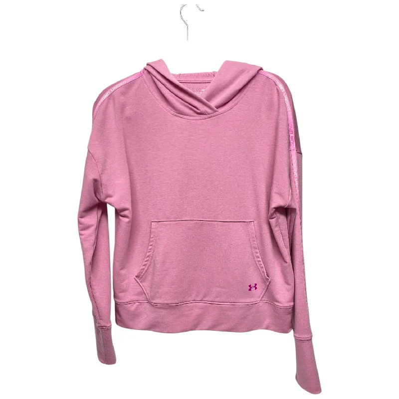 Athletic Sweatshirt Hoodie By Under Armour In Pink, Size: S