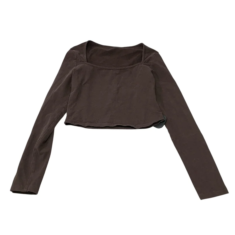 Top Long Sleeve By Shein In Brown, Size: M