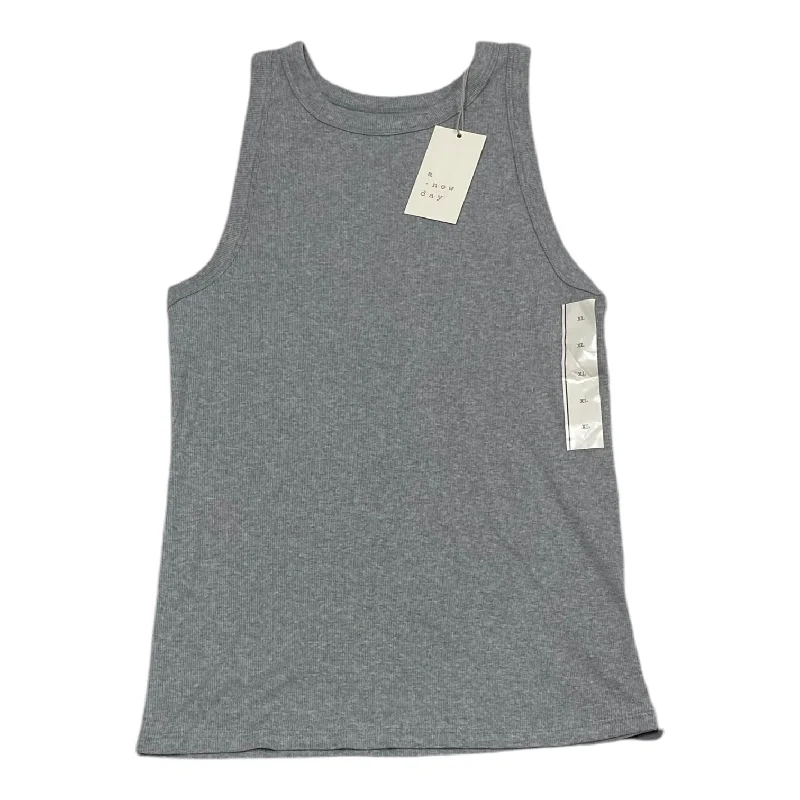 Top Sleeveless Basic By A New Day In Grey, Size: Xl