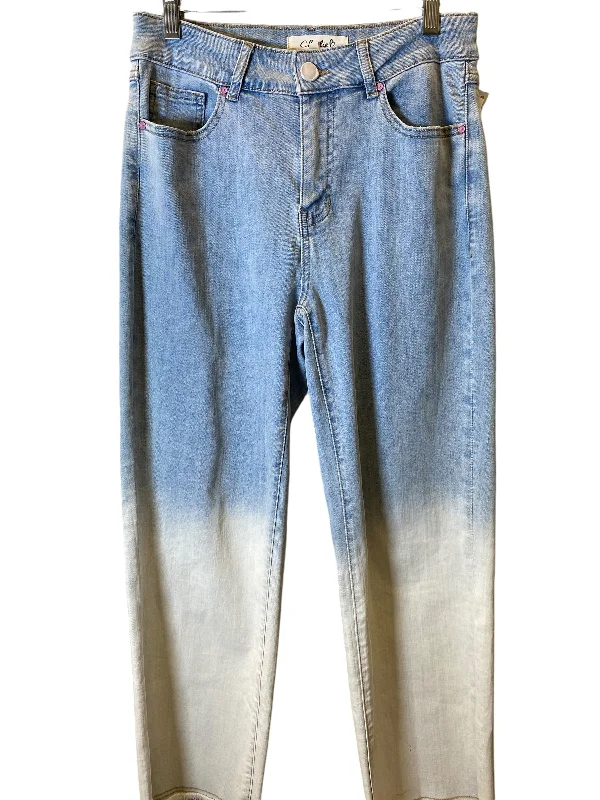 Jeans Straight By Charlie B In Ombre Print, Size: 6