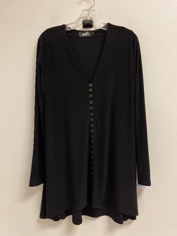 Tunic Long Sleeve By Sympli In Black, Size: Xl