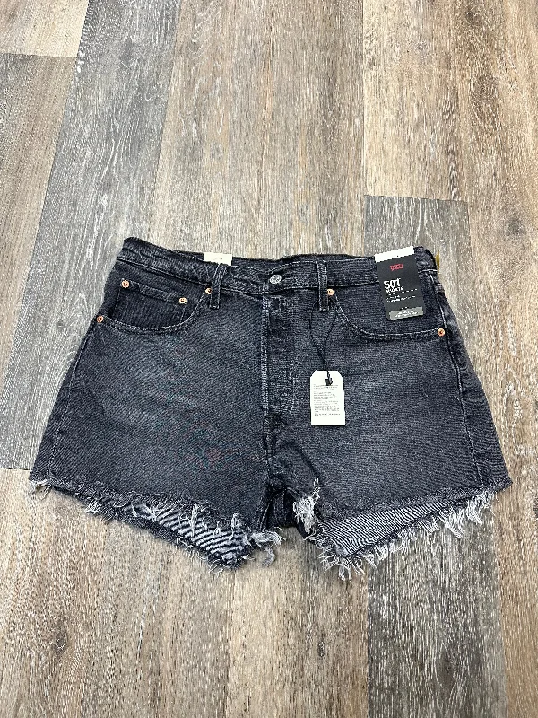 Shorts By Levis In Black Denim, Size: 14