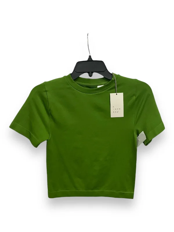 Top Short Sleeve Basic By A New Day In Green, Size: S