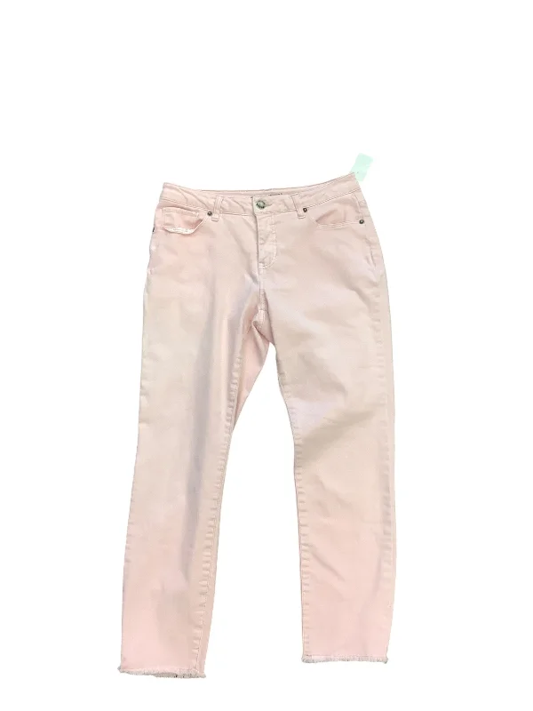 Jeans Straight By Ruff Hewn In Pink, Size: S