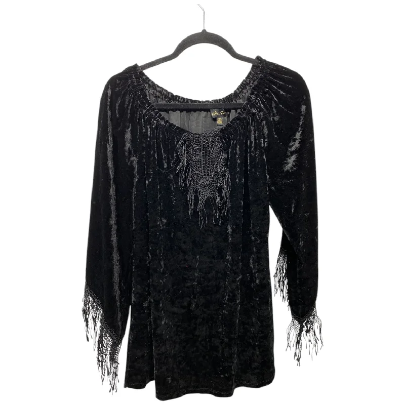 Top 3/4 Sleeve By Melissa Paige In Black, Size: M