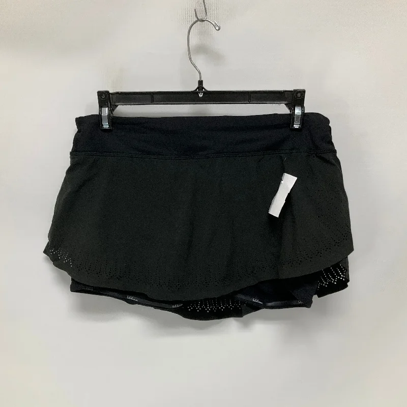 Athletic Skort By Lululemon In Black, Size: 4