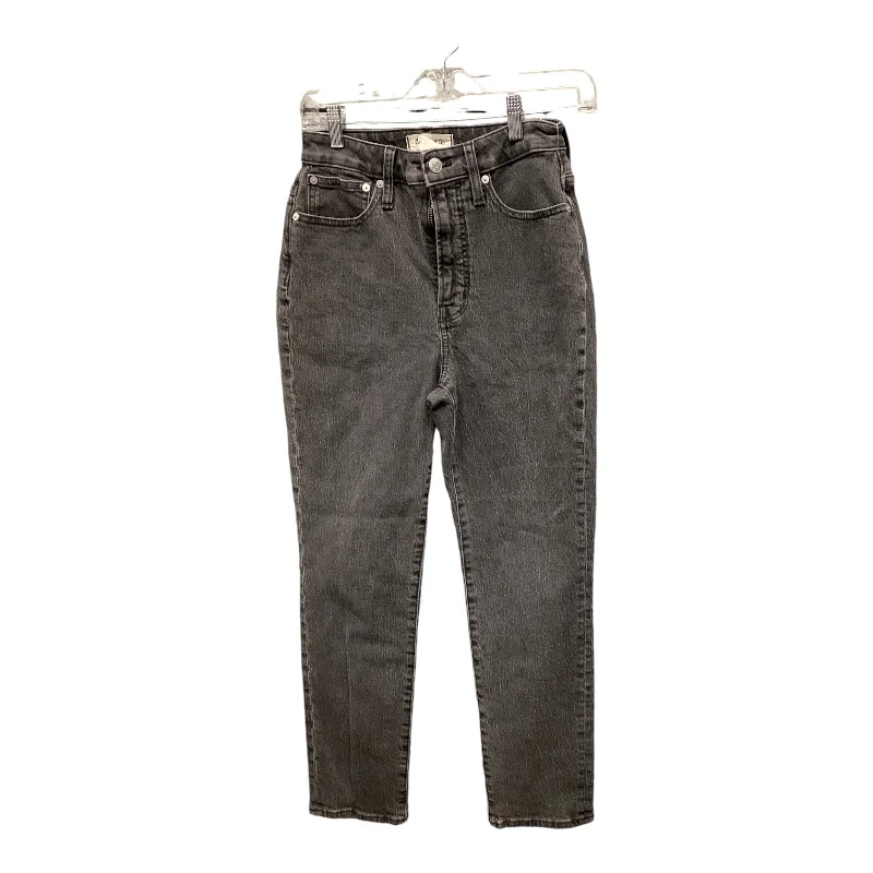 Jeans Straight By Madewell In Black Denim, Size: 2