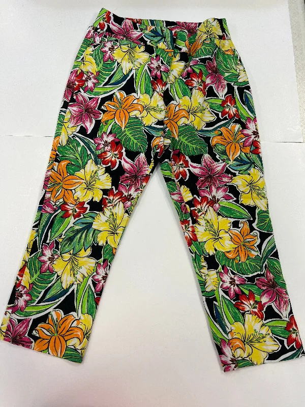 Tropical Print Capris Attyre, Size 6petite