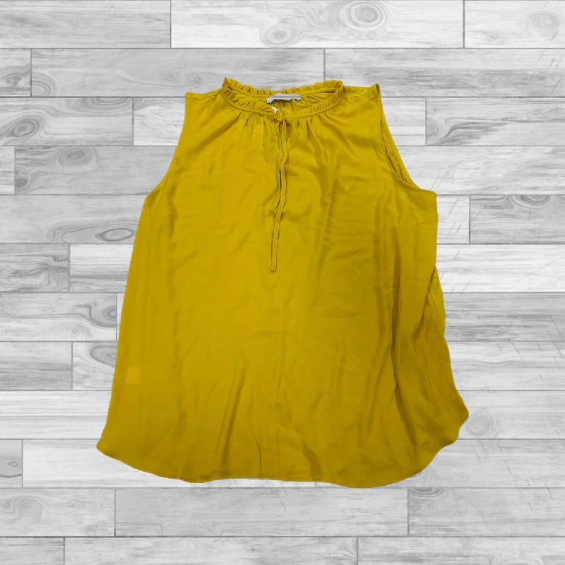 Top Sleeveless By Loft In Yellow, Size: Xl