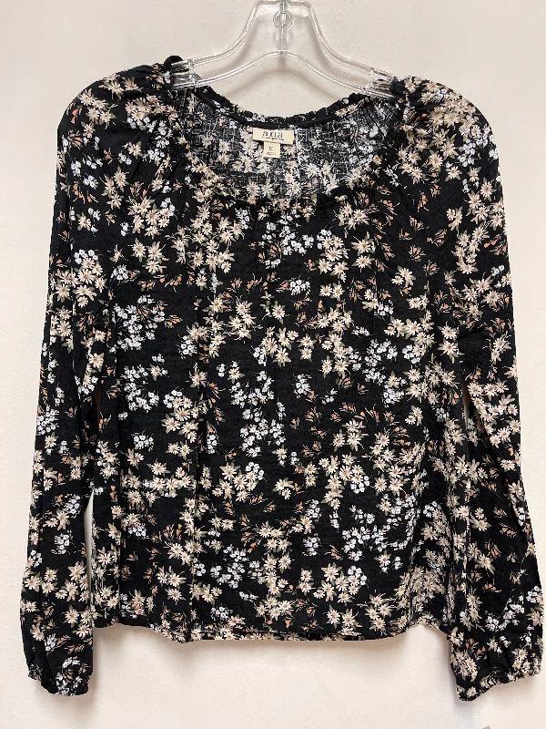 Top Long Sleeve By Ana In Black, Size: Xs