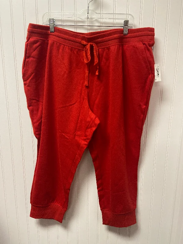 Red Capris Amazon Essentials, Size 2x