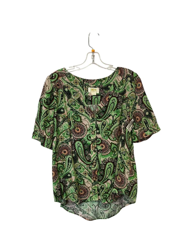 Top Short Sleeve By Maeve In Green, Size: 6