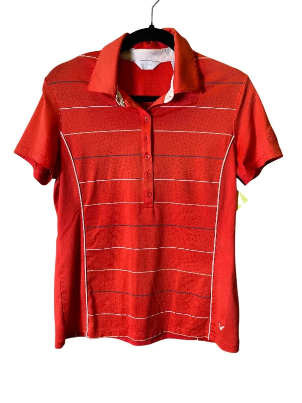 Top Short Sleeve By Callaway In Orange, Size: M