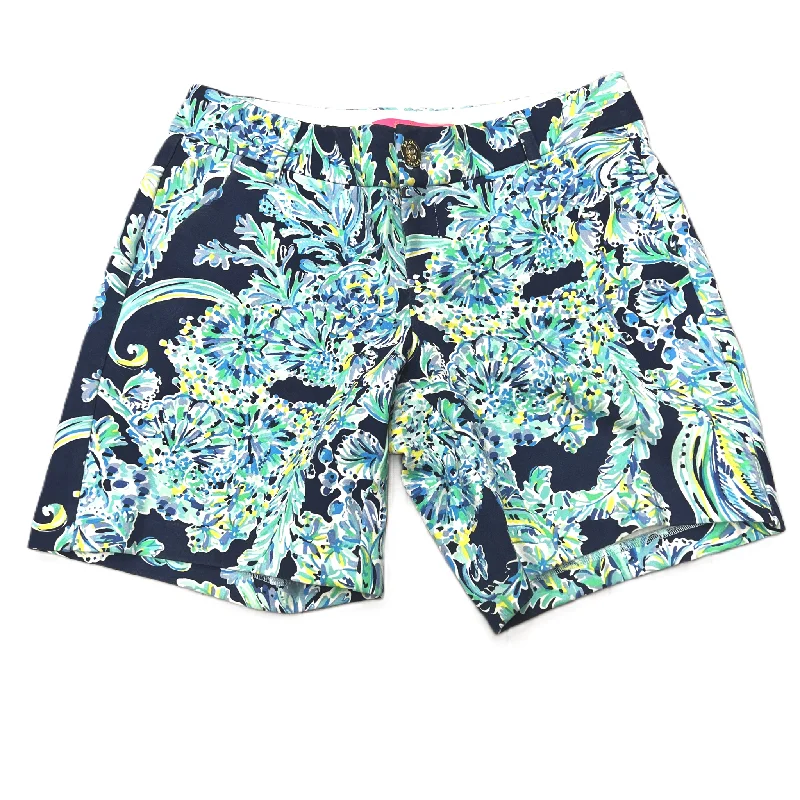 Shorts Designer By Lilly Pulitzer In Blue & Green, Size: 0