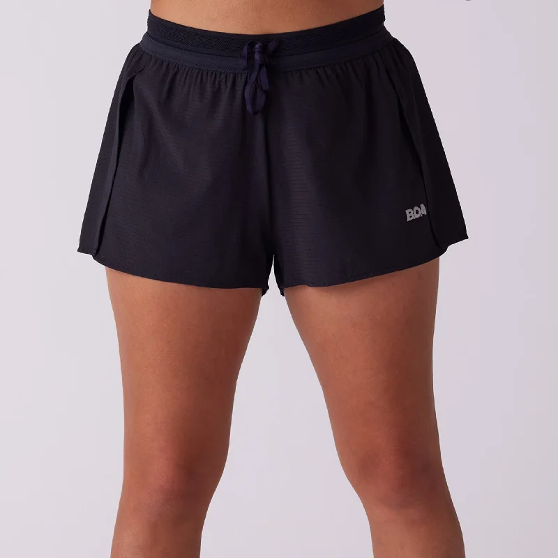 Women's Pace 2" Lined Full Split Short - Black