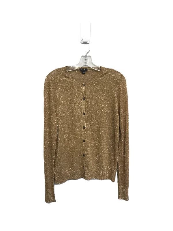 Gold Sweater Cardigan By Ann Taylor, Size: L