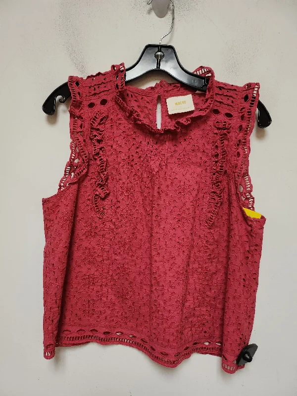 Top Sleeveless By Maeve In Pink, Size: Xs