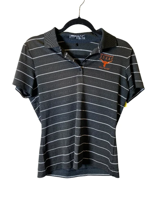 Top Short Sleeve By Nike In Striped Pattern, Size: S