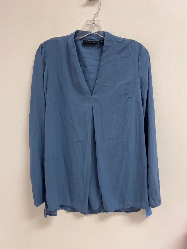 Top Long Sleeve By Attention In Blue, Size: S