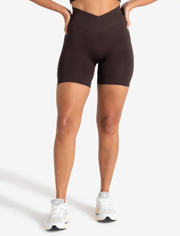 Sculpt Seamless Scrunch Shorts - Espresso